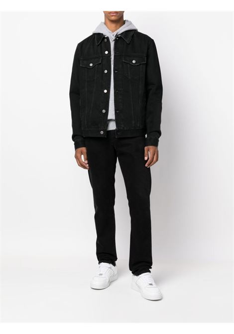 Black logo-patch denim jacket Golden Goose - men GOLDEN GOOSE | GMP00284P00062590100
